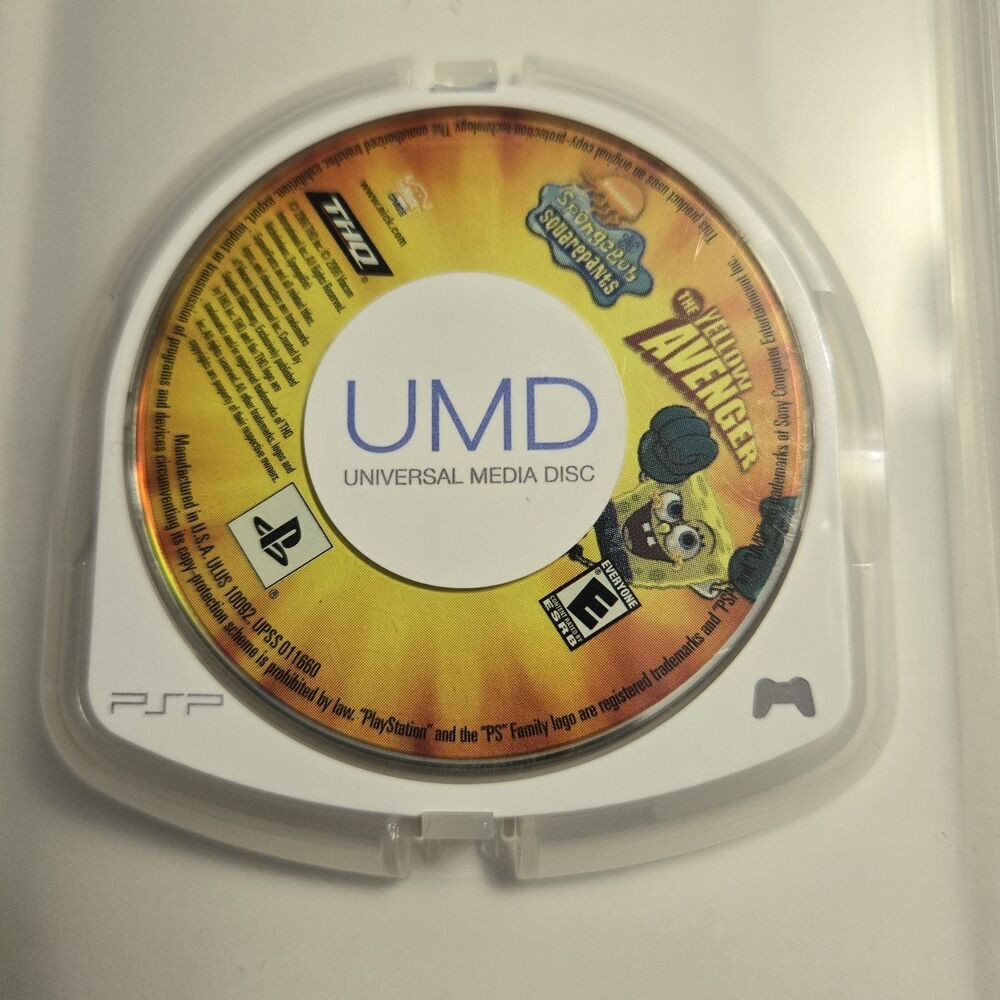 SpongeBob SquarePants The Yellow Avenger Sony PSP Complete in Box - Picture 7 of 8